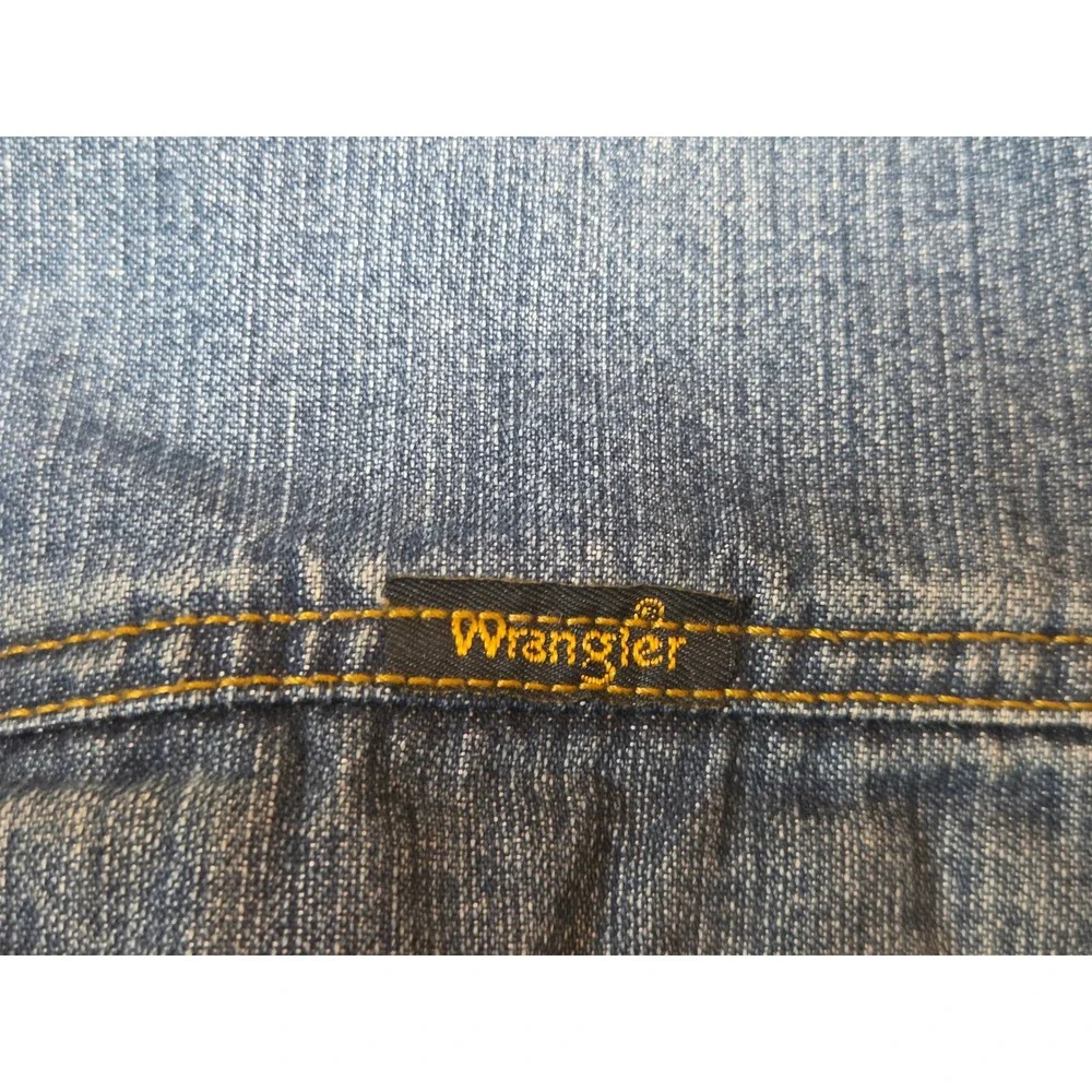 Wrangler Mens Sherpa Lined Denim Jacket Blue Western Trucker Jacket Size Small